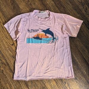 Vintage Travel Tee Pink St. Thomas Virgin Islands